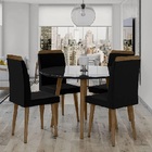 Mesa De Jantar Turmalina Com 4 Cadeiras Diamante Pés Palito B