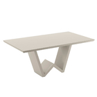 Mesa De Jantar Valentina Off White 200x100 Cm Com 10 Cadeiras