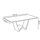 Mesa De Jantar Valentina Off White 220x110 Cm Com 10 Cadeiras