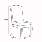 Mesa De Jantar Valentina Off White 220x110 Cm Com 10 Cadeiras