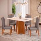 Mesa De Jantar Vanda 120cm Com 4 Cadeiras Yasmin D04 Freijó/v