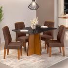 Mesa De Jantar Vanda Com 4 Cadeiras Lidia - Pr Móveis