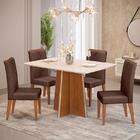 Mesa De Jantar Vanda Com 4 Cadeiras Yasmin - Pr Móveis