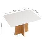 Mesa De Jantar Vanda Retangular Tampo Chanfrado Curvo Com Vid