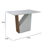 Mesa De Jantar Veneza 1,20m Com 4 Cadeiras Ana Imbuia/offwhit