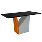 Mesa De Jantar Veneza 1,20m Com 4 Cadeiras Ana Ypê/preto/vl07