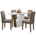 Mesa De Jantar Veneza 120x80 Com 4 Cadeiras Ana - Pr Móveis