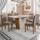 Mesa De Jantar Veneza 160x90 Com 6 Cadeiras Ana - Pr Móveis