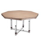 Mesa De Jantar Veneza Oitavada Novabras Carvalho/cromado/taba