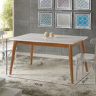 Mesa De Jantar Verona Com Tampo - Imbuia/branco 140x80