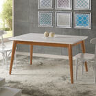 Mesa De Jantar Verona Com Tampo - Imbuia/branco 160x90