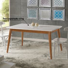Mesa De Jantar Verona Com Tampo - Imbuia/branco 160x90