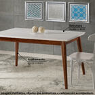 Mesa De Jantar Verona Com Tampo - Pinhão/branco 140x80