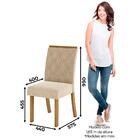 Mesa De Jantar Verônica E 4 Cadeiras H02 Nature/off/linho - M