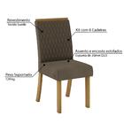 Mesa De Jantar Vértice 160cm 6 Cadeiras Vega - Nature/off Wh