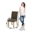 Mesa De Jantar Vértice 160cm 6 Cadeiras Vega - Nature/off Wh