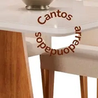 Mesa De Jantar Viena 120x90cm Com 4 Cadeiras Turim Tecido Lin