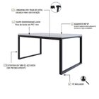 Mesa De Jantar Yon 160cm X90cm X77 Cm Branco/preto