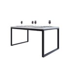 Mesa De Jantar Yon 160cm X90cm X77 Cm Branco/preto