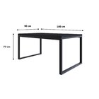 Mesa De Jantar Yon 160cm X90cm X77 Cm Preto