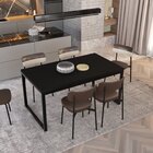 Mesa De Jantar Yon 160cm X90cm X77 Cm Preto