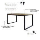 Mesa De Jantar Yon 160cm X90cm X77 Cm Vermont Oak/preto