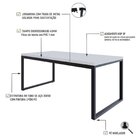 Mesa De Jantar Yon 200cmx90cmx77 Cm Branco/preto