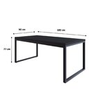 Mesa De Jantar Yon 200cmx90cmx77 Cm Preto