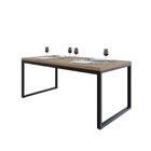 Mesa De Jantar Yon 200cmx90cmx77 Cm Vermont Oak/preto
