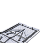 Mesa para Jardim Dobrável Caxia 4 Lugares Retangular 74x60x124cm Aço Branco Plicosa