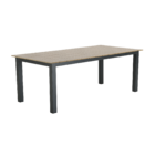 Mesa para Jardim Clara 6 a 8 Lugares Retangular 74x100x200cm de Alumínio Cinza Naterial
