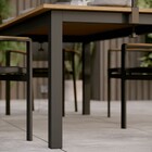 Mesa para Jardim Clara 6 a 8 Lugares Retangular 74x100x200cm de Alumínio Cinza Naterial