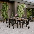Mesa para Jardim Clara 6 a 8 Lugares Retangular 74x100x200cm de Alumínio Cinza Naterial