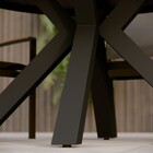 Mesa para Jardim Clara 6 Lugares Redonda 74x140x140cm de Alumínio Cinza Naterial
