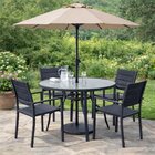 Mesa De Jardim Com Tampo De Vidro Macaé Grafite