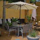 Mesa De Jardim Com Tampo De Vidro Macaé Grafite