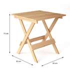 Mesa De Jardim Dobrável Quadrada Michele Bege