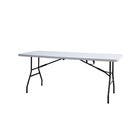 Mesa de Jardim Dobrável Retangular 6 Lugares em Aço 74x180x74cm Branca Plicosa