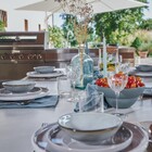 Mesa para Jardim Hydra 6 Lugares Oval 75x200x100cm de Alumínio Cinza Naterial