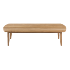 Mesa para Jardim Lita 5 Lugares Retangular 36x70x140cm de Teca Marrom Naterial