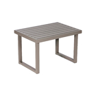 Mesa de Jardim Retangular em Alumínio 60x45x45cm Champagne Manuela Aquaplas