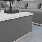 Mesa para Jardim Neptune 4 Lugares Quadrada 44x91,5x91,5cm de Alumínio Cinza e Branco Naterial