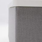 Mesa para Jardim Neptune 4 Lugares Quadrada 44x91,5x91,5cm de Alumínio Cinza e Branco Naterial