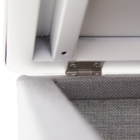 Mesa para Jardim Neptune 4 Lugares Quadrada 44x91,5x91,5cm de Alumínio Cinza e Branco Naterial