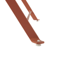 Mesa de Jardim Dobrável Redonda em Aço 71x60x60cm Laranja Flora II Origami Naterial