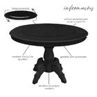 Mesa De Jogos Carteado Montreal 6 Lugares Redonda Tampo Rever