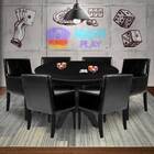 Mesa De Jogos Carteado Montreal Redonda Tampo Reversível Pret