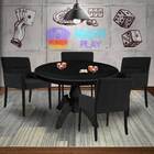 Mesa De Jogos Carteado Montreal Redonda Tampo Reversível Pret