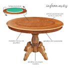 Mesa De Jogos Carteado Redonda Montreal Tampo Reversível Amên