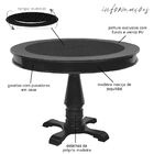 Mesa De Jogos Carteado Redonda Victoria Tampo Reversível Pret